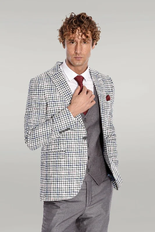 Plaid Grey Men's Suit - Wessi