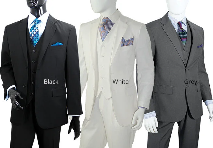 NYMSuits Exclusive 2 Button Mens 3 Piece Suit - C805FV