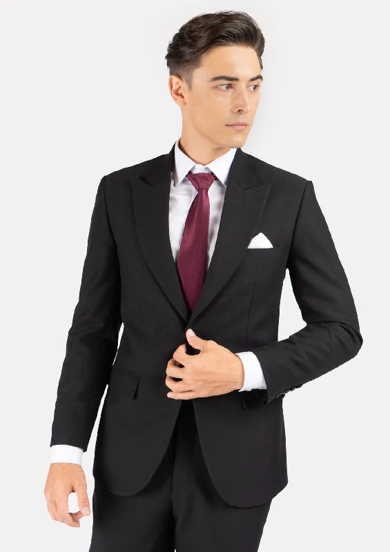 Hudson Midnight Black Stretch Suit