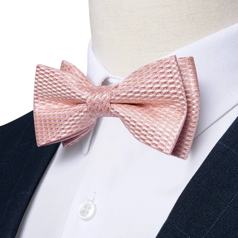 Ties2you Boys Bow Ties Lemonade Pink Geometric Bow Tie Handkerchief Set